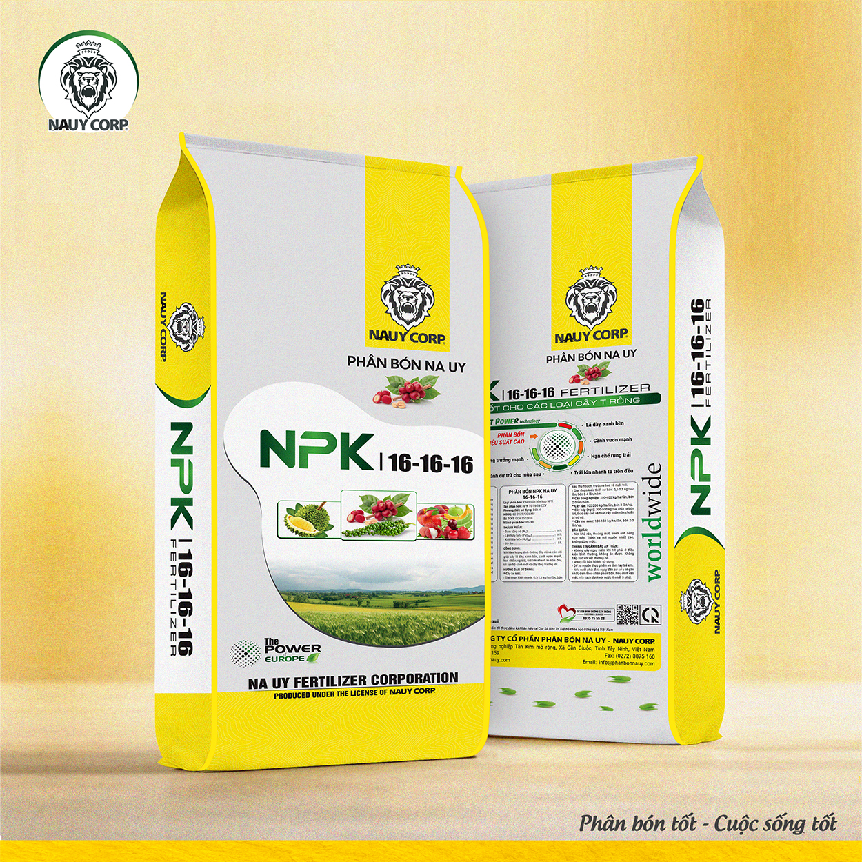 PHÂN BÓN NPK NA UY 16-16-16 