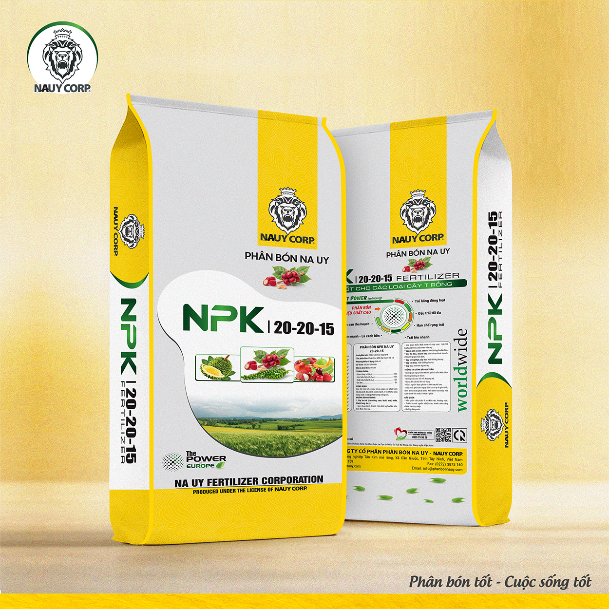 PHÂN BÓN NPK NAUY 20-20-15+TE