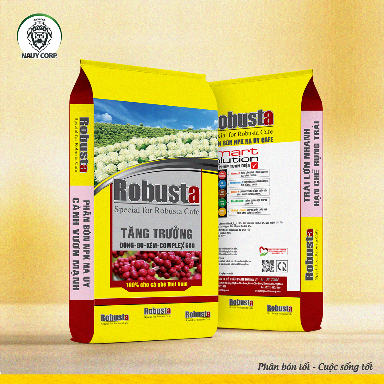 PHÂN BÓN NPK NA UY ROBUSTA - CÀNH VƯƠN MẠNH