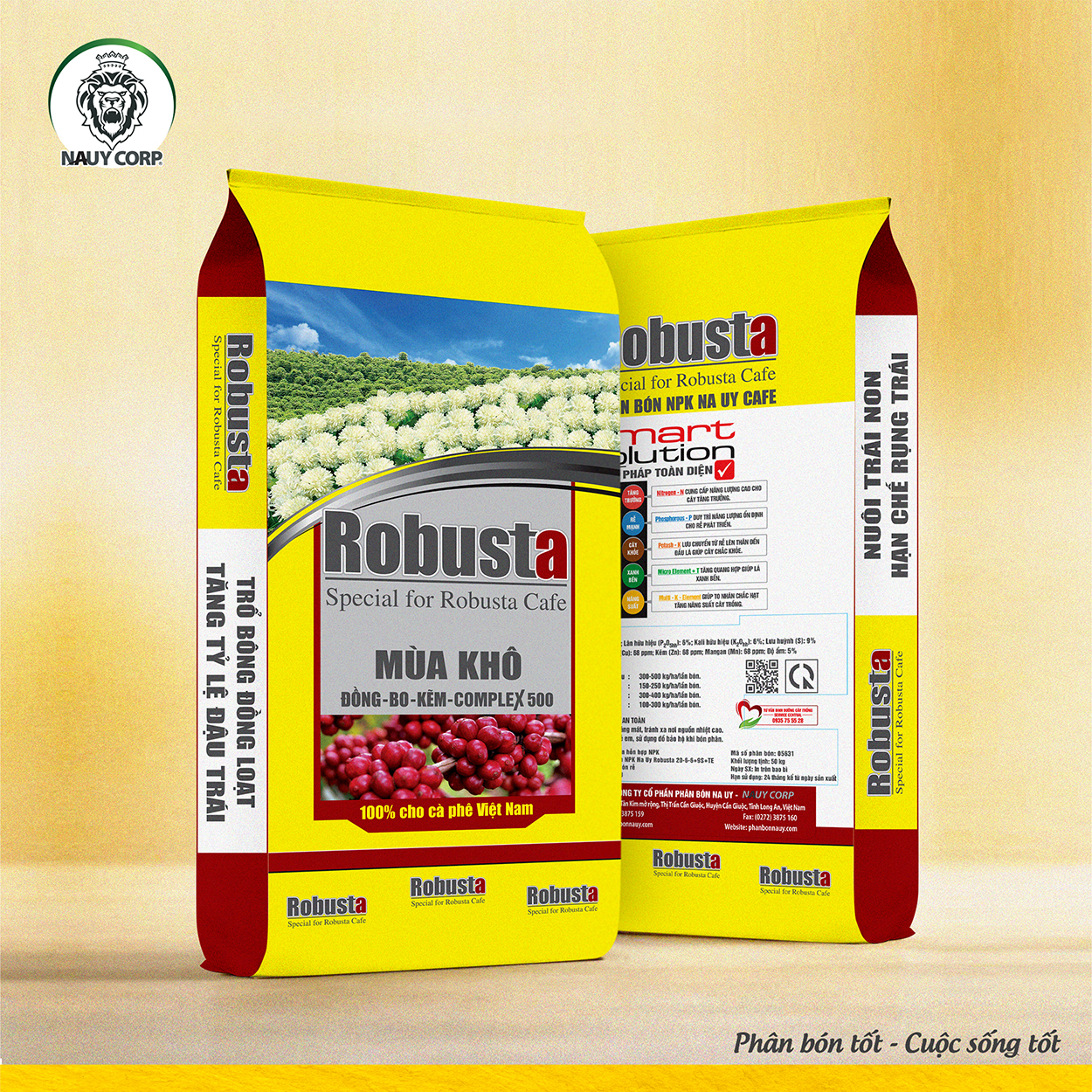 PHÂN BÓN NPK NA UY ROBUSTA MÙA KHÔ