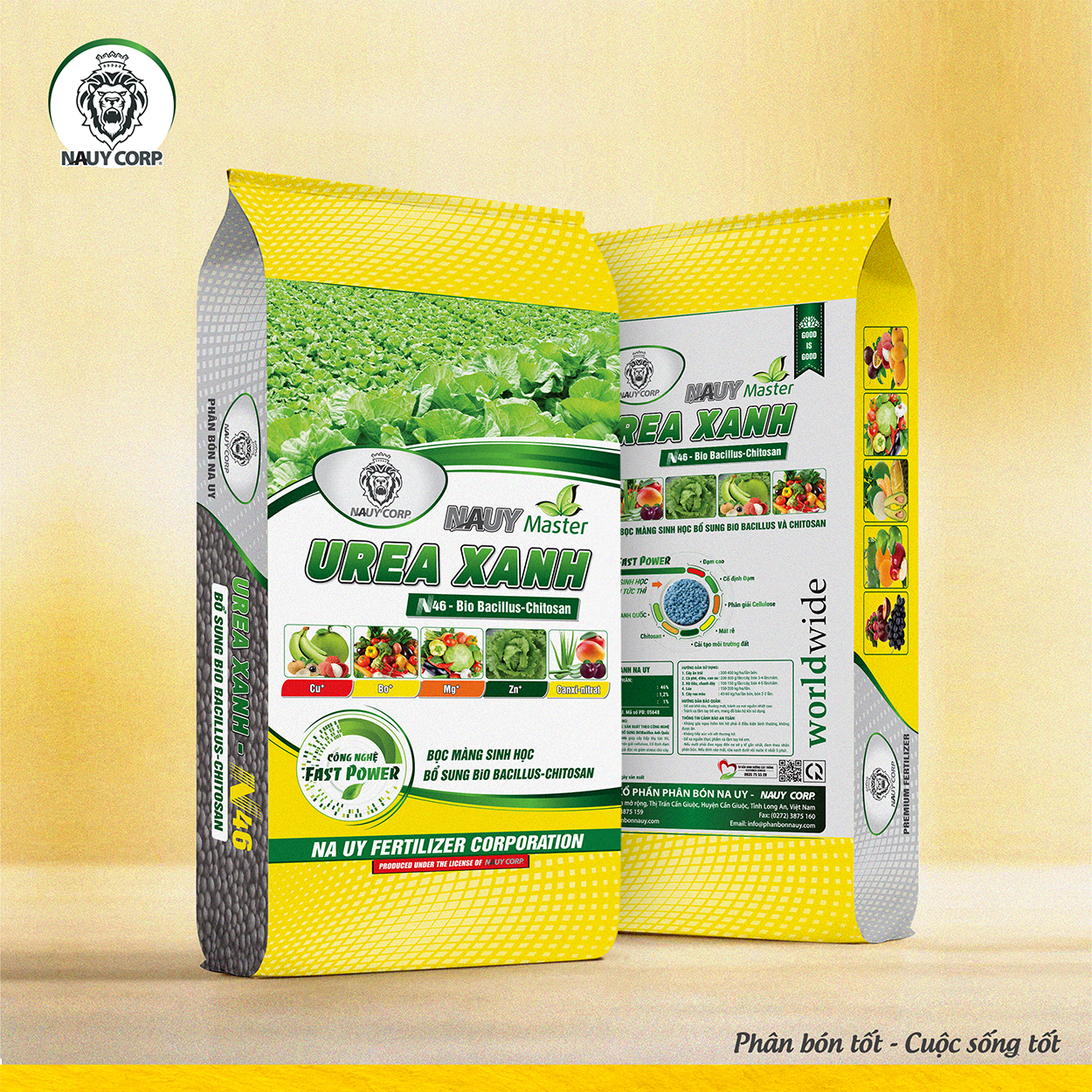 PHÂN BÓN UREA XANH NA UY BỔ SUNG BACILLUS 