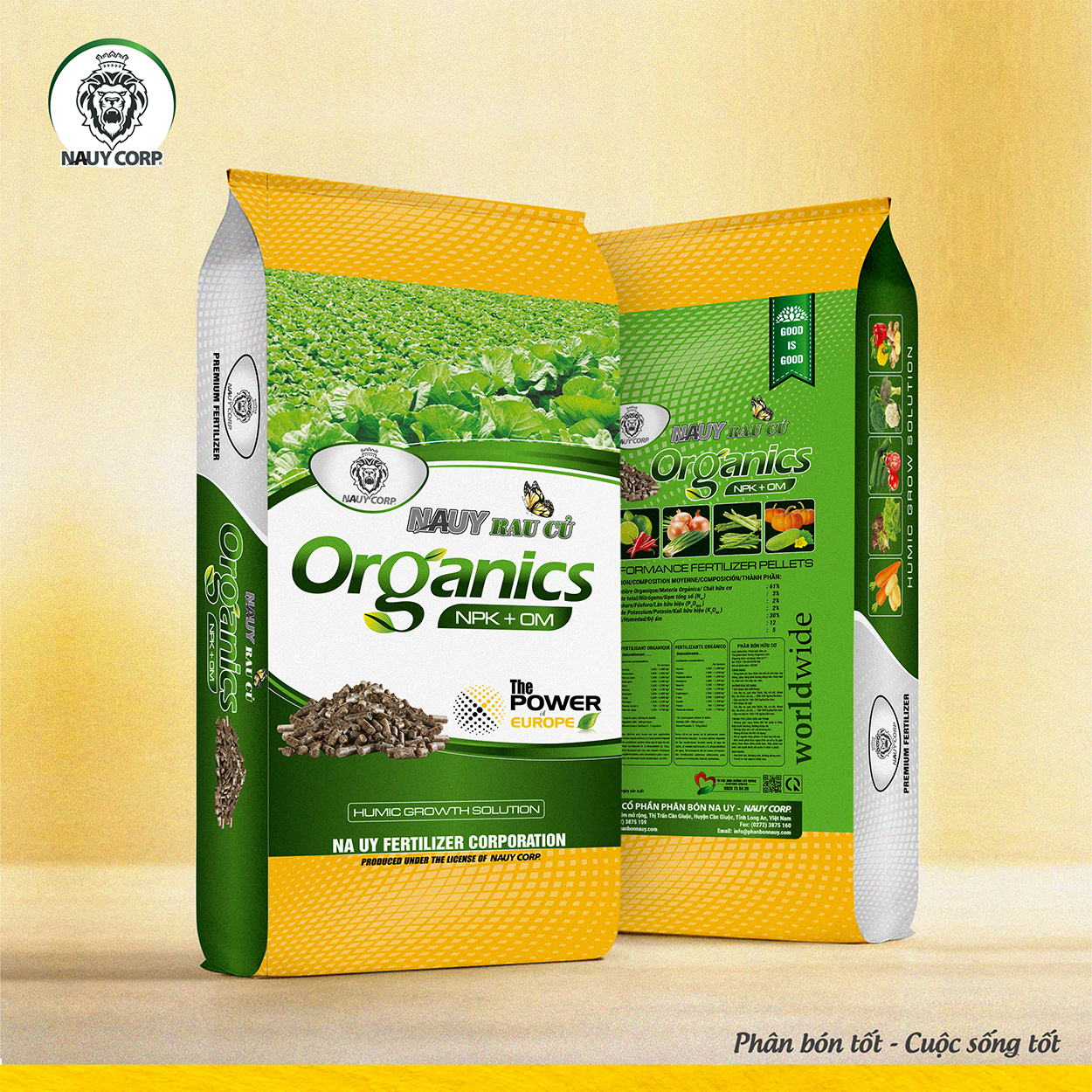 PHÂN BÓN HỮU CƠ NỞ HIỆU SUẤT CAO NA UY RAU CỦ